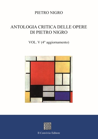 Copertina di ANTOLOGIA CRITICA DELL OPERE DI PIETRO NIGRO – VOL. V (4° aggiornamento)