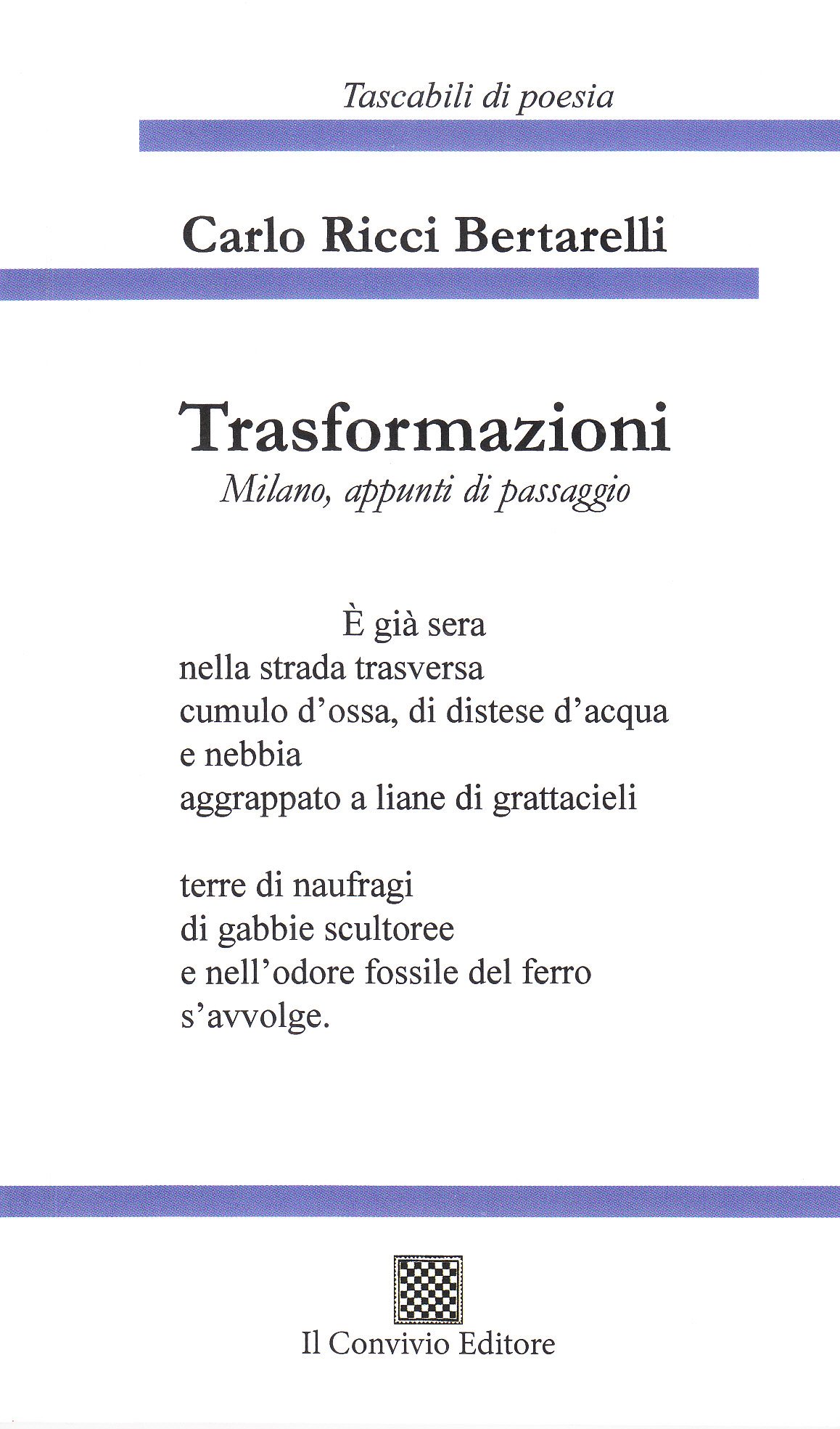 Copertina di Trasformazioni. (Milano, appunti di passaggio)